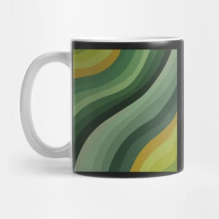 Green waves pattern Mug